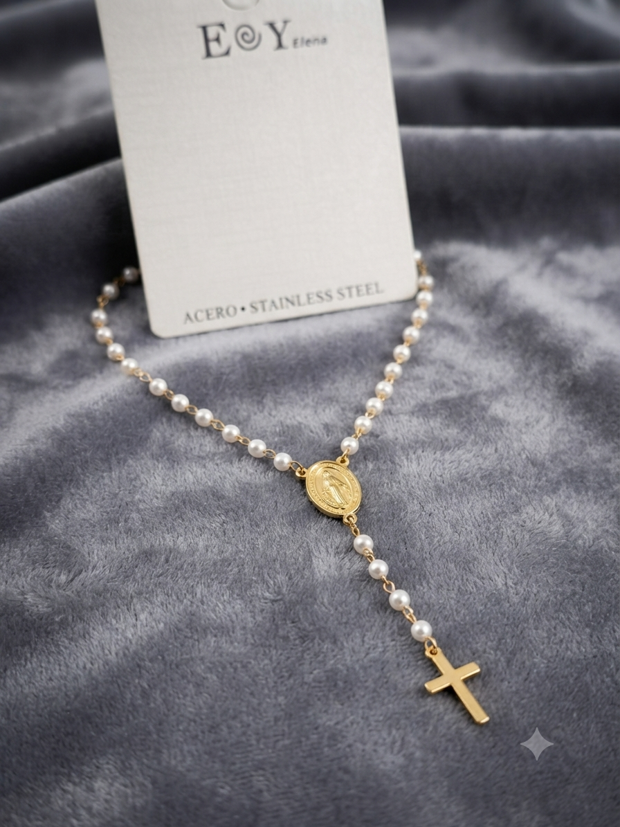 COLLAR ROSARIO PERLA