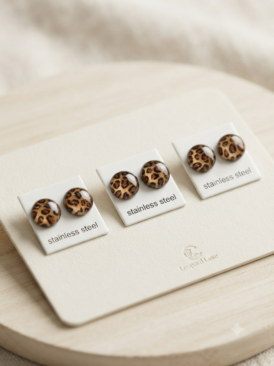 PENDIENTES ANIMAL PRINT