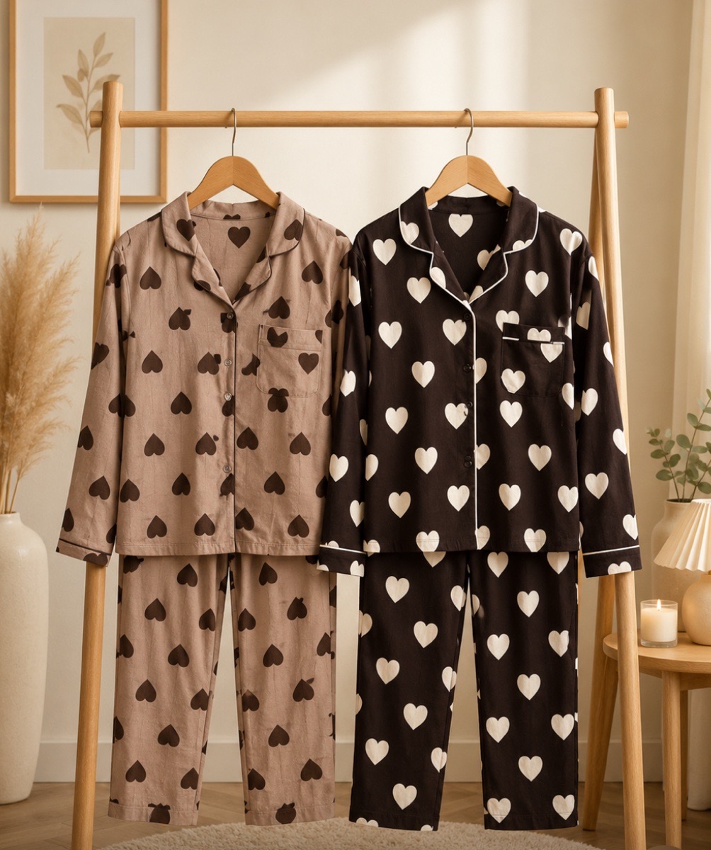 PIJAMA CORAZÓN BOTONES
