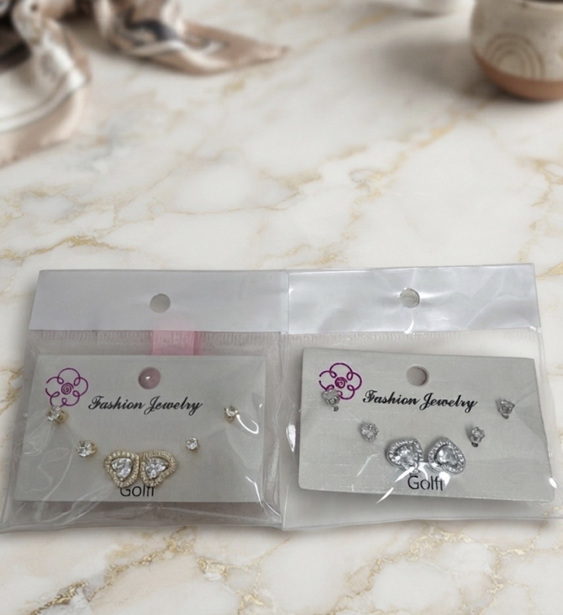 SET DE PENDIENTES CORAZON