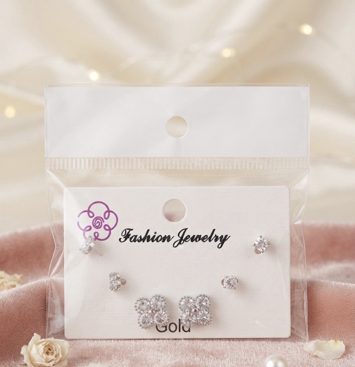 SET DE PENDIENTES FLOR