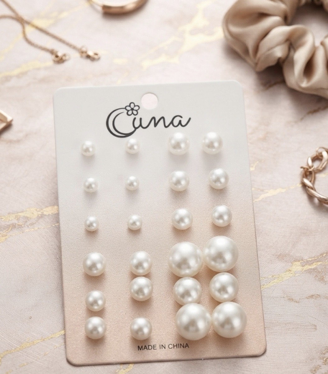 SET DE PENDIENTES PERLITAS
