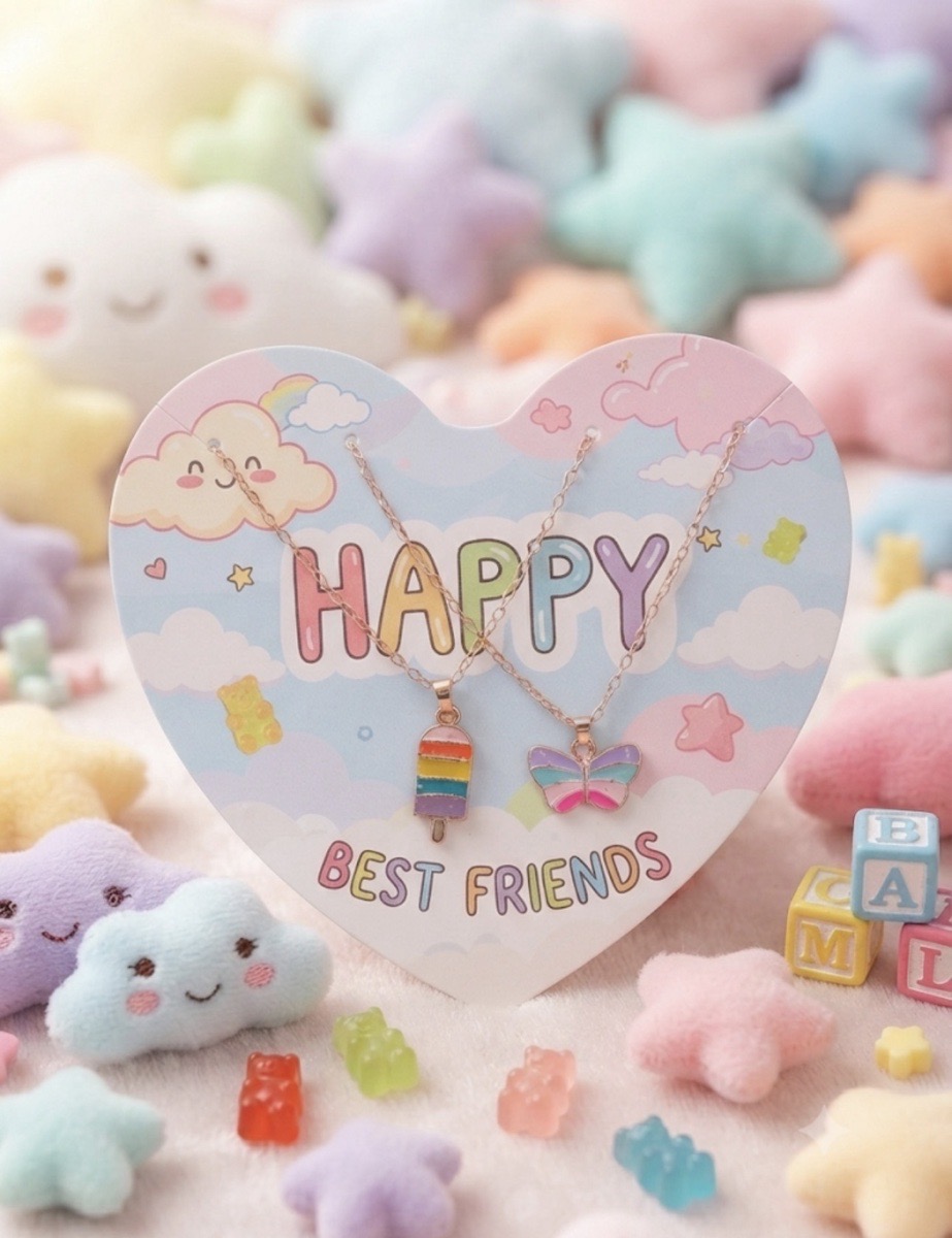COLLAR BEST FRIEND HELADO+MARIPOSA